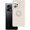 Etui Spacecase Silicone Ring do Redmi Note 12 Pro 5G kremowe