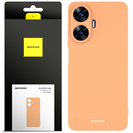 Etui silikonowe Spacecase Silicone Case do Realme C55 pomarańczowe