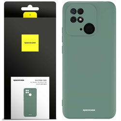 Etui silikonowe Spacecase Silicone Case do Redmi 10C/Poco C40 ciemno zielone