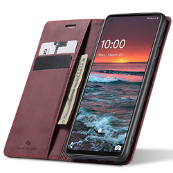 Etui z klapką Spacecase Wallet do Galaxy A21s czerwone