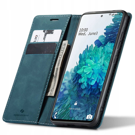 Etui z klapką Spacecase Wallet do Galaxy S20 FE niebieskie
