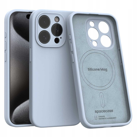 Spacecase Silicone Mag iPhone 15 Pro baby blue