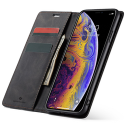 Etui z klapką Spacecase Wallet do iPhone X/Xs czarne