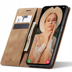 Etui z klapką Spacecase Wallet do Galaxy A24 jasno brązowe