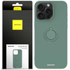 Etui Spacecase Silicone Ring do iPhone 15 Pro Max ciemno zielone