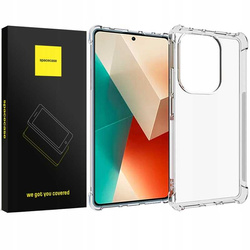 Etui Spacecase Anti-shock do Poco M6 Pro 4G czarne przezroczyste