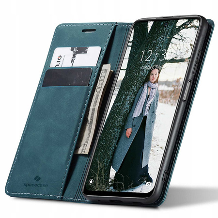Etui z klapką Spacecase Wallet do Redmi Note 11/11s niebieskie