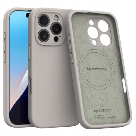 Spacecase Silicone Mag iPhone 16 Pro stone