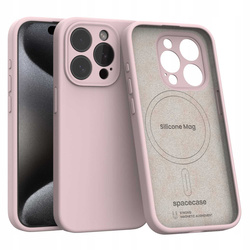 Spacecase Silicone Mag iPhone 15 Pro baby pink