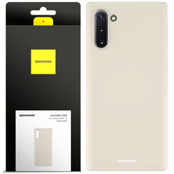 Etui silikonowe Spacecase Silicone Case do Galaxy Note 10 kremowe