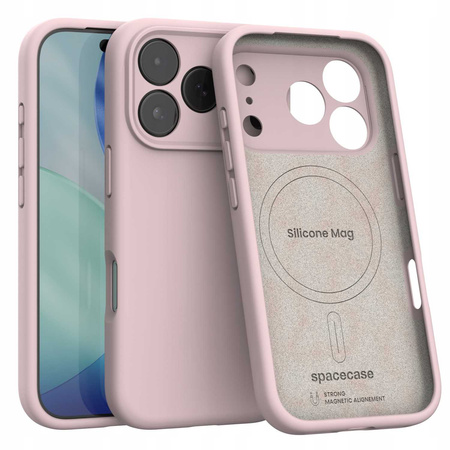 Spacecase Silicone Mag iPhone 17 Pro Max baby pink