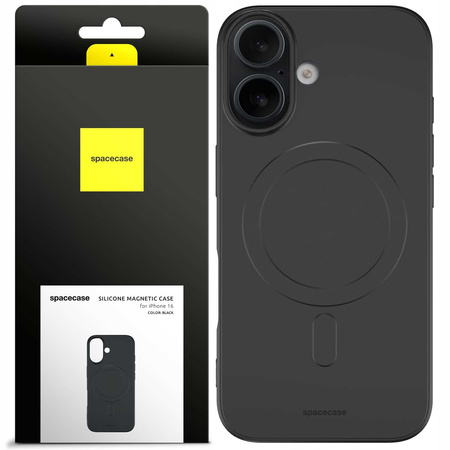 Etui Spacecase Silicone Magnetic do iPhone 16 czarne
