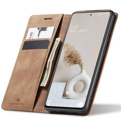 Etui z klapką Spacecase Wallet do Galaxy S20 FE jasno brązowe