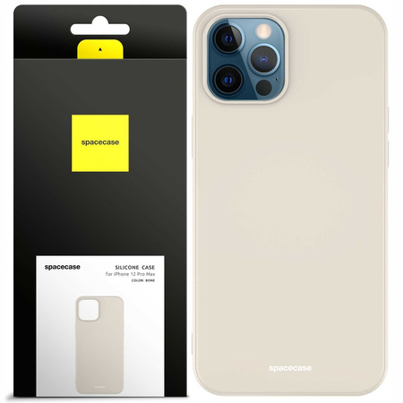 Spacecase Silicone Case iPhone 12 Pro Max bone