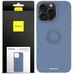 Spacecase Silicone Ring iPhone 15 Pro Max blue