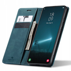 Etui z klapką Spacecase Wallet do Galaxy S22 niebieskie