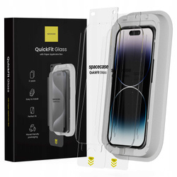 Szkło na ekran Spacecase QuickFit Glass do iPhone 14 Pro - 2 sztuki