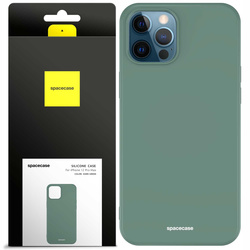 Etui silikonowe Spacecase Silicone Case do iPhone 12 Pro Max ciemno zielone