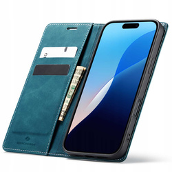 Etui z klapką Spacecase Wallet do iPhone 16 Plus niebieskie
