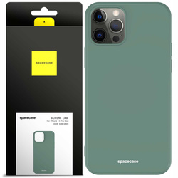 Etui silikonowe Spacecase Silicone Case do iPhone 13 Pro Max ciemno zielone
