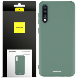 Etui silikonowe Spacecase Silicone Case do Galaxy A70 ciemno zielone