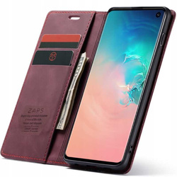Etui z klapką Spacecase Wallet do Galaxy S10e czerwone