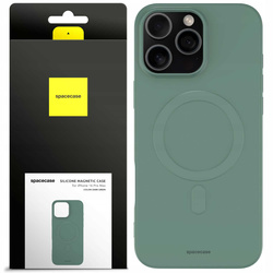 Etui Spacecase Silicone Magnetic do iPhone 16 Pro Max zielone