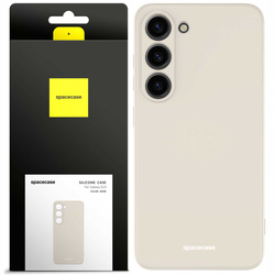 Etui silikonowe Spacecase Silicone Case do Galaxy S23 kremowe