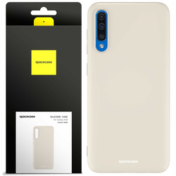 Etui silikonowe Spacecase Silicone Case do Galaxy A50 kremowe