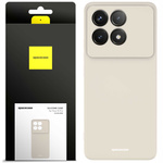 Etui silikonowe Spacecase Silicone Case do Poco F6 Pro kremowe