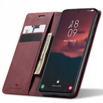 Etui z klapką Spacecase Wallet do Galaxy S23+ czerwone