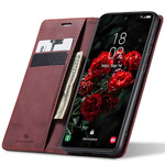 Etui z klapką Spacecase Wallet do Galaxy S24+ czerwone