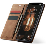 Etui z klapką Spacecase Wallet do iPhone Xr jasno brązowe