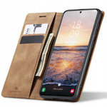 Etui z klapką Spacecase Wallet do Galaxy S23+ jasno brązowe