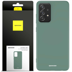Etui silikonowe Spacecase Silicone Case do Galaxy A52/A52s ciemno zielone