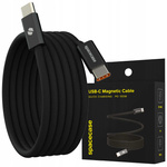 Spacecase USB-C to USB-C Magnetic Cable 1M 100W CL06 blac