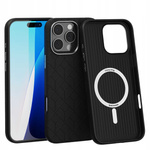 Etui skórzane Spacecase Classy Mag do iPhone 16 Pro Max czarne