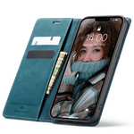 Etui z klapką Spacecase Wallet do iPhone 13 niebieskie