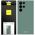 Etui silikonowe Spacecase Silicone Case do Galaxy S22 Ultra ciemno zielone