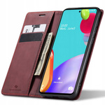Etui z klapką Spacecase Wallet do Galaxy A52 5G czerwone
