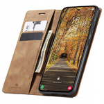 Etui z klapką Spacecase Wallet do Galaxy S25 Edge jasno brązowe