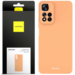 Etui silikonowe Spacecase Silicone Case do Redmi Note 11 Pro+ pomarańczowe
