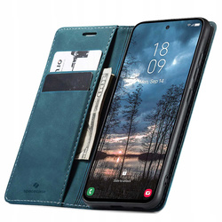 Etui z klapką Spacecase Wallet do Galaxy S25 Edge niebieskie
