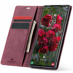Etui z klapką Spacecase Wallet do Galaxy S24 Ultra czerwone