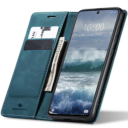 Etui z klapką Spacecase Wallet do Poco X6 / RM Note 13 Pro 5G niebieskie