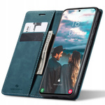 Etui z klapką Spacecase Wallet do Galaxy S21 FE niebieskie