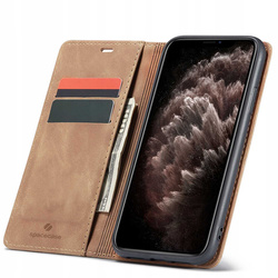 Etui z klapką Spacecase Wallet do iPhone 11 Pro jasno brązowe