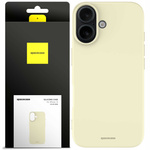 Etui silikonowe Spacecase Silicone Case do iPhone 16 kremowe
