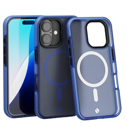 Etui Spacecase Hybrid Fusion Mag do iPhone 16 granatowe