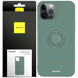 Spacecase Silicone Ring iPhone 12 Pro Max dark green